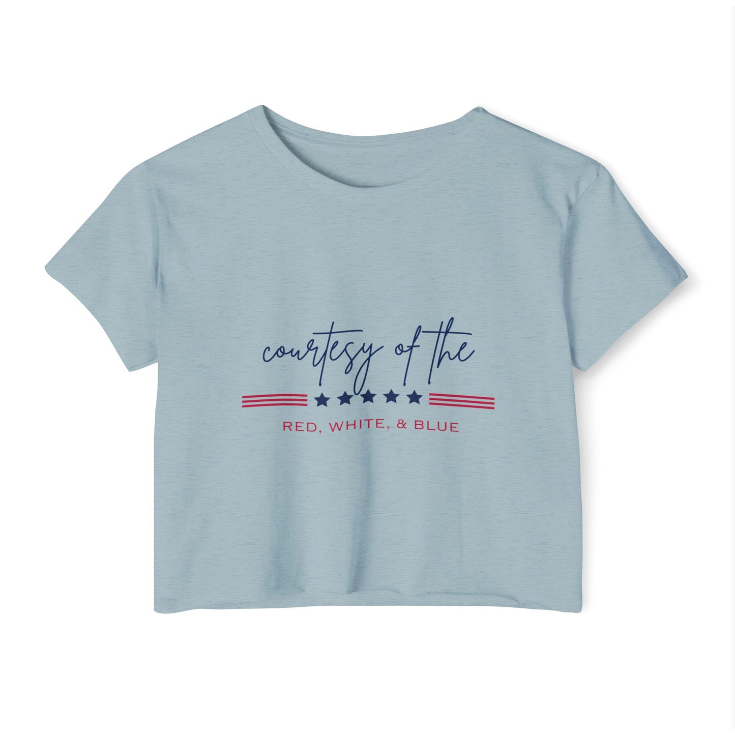 "Courtesy of the Red, White, & Blue" Crop Tee